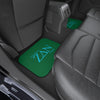 Green Zeta Delta Nu Car Mats (Set of 4)