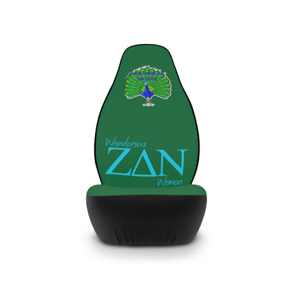 Green Zeta Delta Nu Car Seat Covers