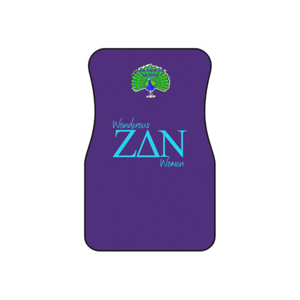 Purple Zeta Delta Nu Car Mats (Set of 4)