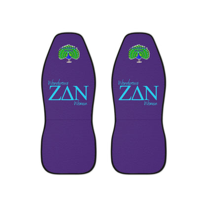 Purple Zeta Delta Nu Car Seat Covers